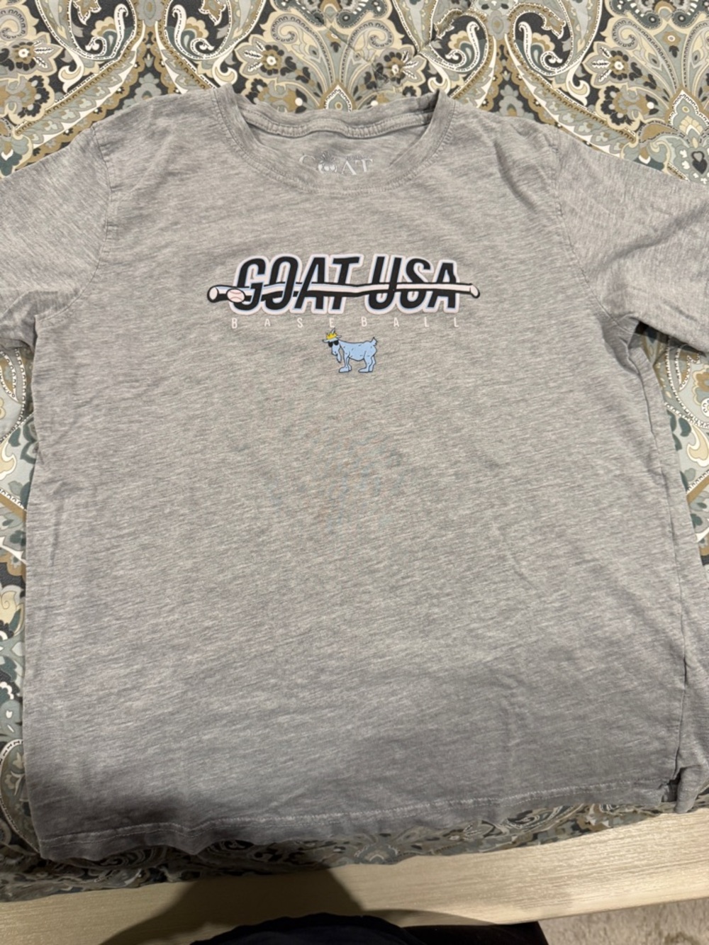 GOAT USA Gray Short Sleeve Kids Tee